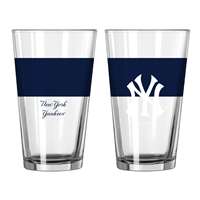 New York Yankees 16oz Colorblock Pint Glass (2 Pack)