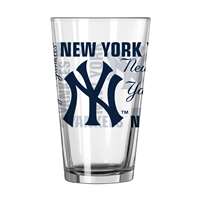 New York Yankees 16oz Spirit Pint Glass