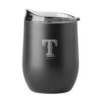 Texas Rangers 16oz Etch Black Powder Coat Curved Beverage