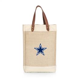 Dallas Cowboys Jute 2 Bottle Insulated Wine Bag  