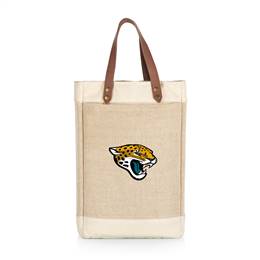 Jacksonville Jaguars Jute 2 Bottle Insulated Wine Bag  