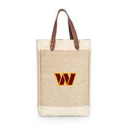 Washington Commanders Jute 2 Bottle Insulated Wine Bag  