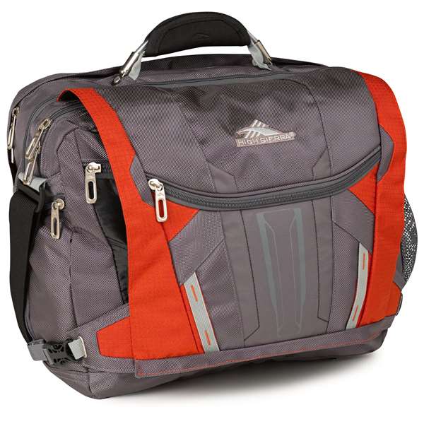 High Sierra TSA Messenger Charcoal/Lava/Silver/Black