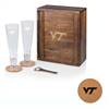 Virginia Tech Hokies Pilsner Beer Glass Drink Set