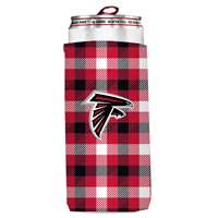 Atlanta Falcons Plaid Slim Can Coozie