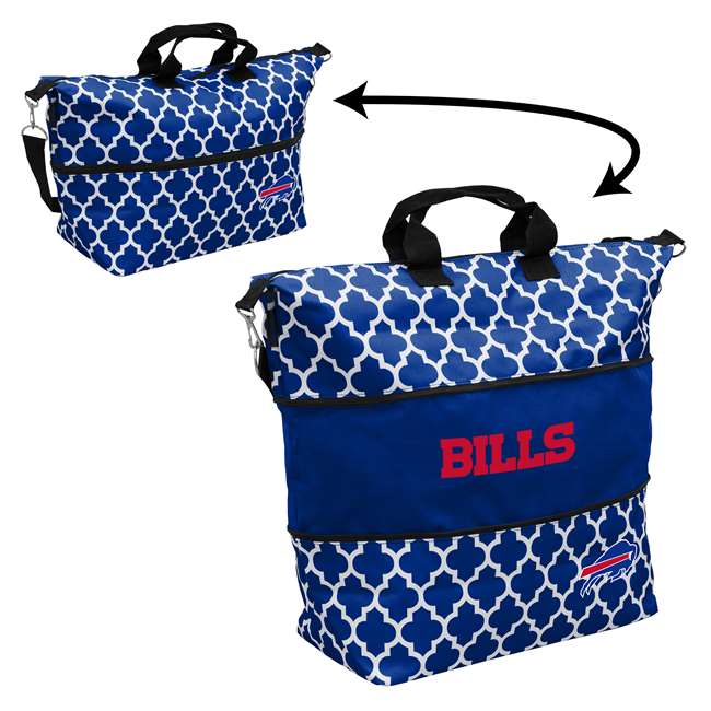 Buffalo Bills Quatrefoil Expandable Tote