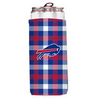 Buffalo Bills Plaid Slim Can Coozie