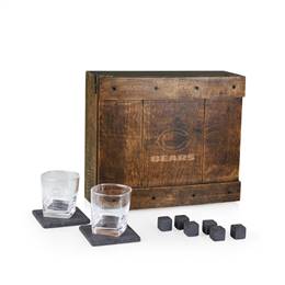 Chicago Bears Whiskey Box Drink Set