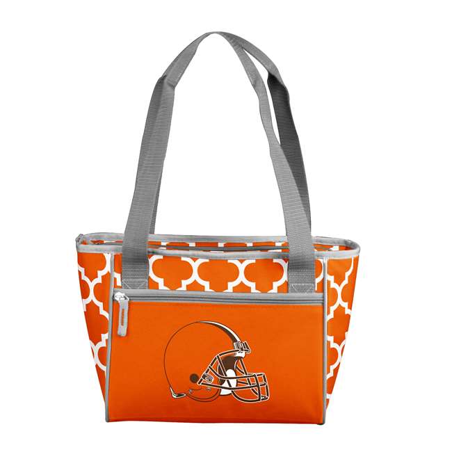 Cleveland Browns Quatrefoil 16 Can Cooler Tote