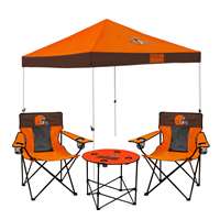 Cleveland Browns Canopy Tailgate Bundle - Set Includes 9X9 Canopy, 2 Chairs and 1 Side Table