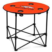 Denver Broncos Round Folding Table with Carry Bag