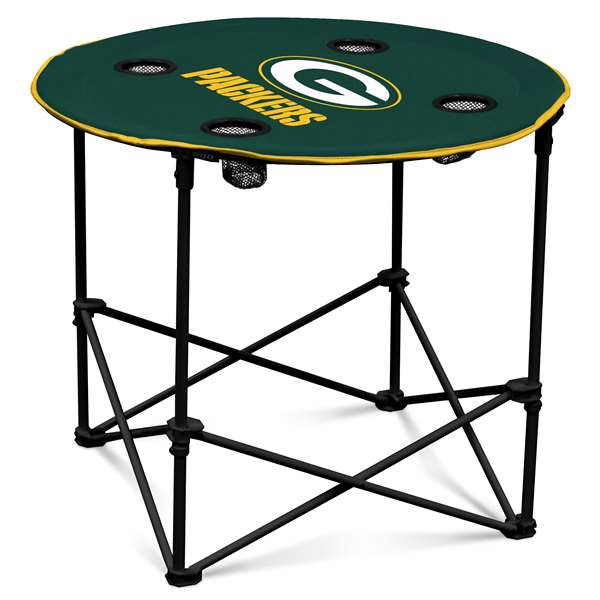 Green Bay Packers Folding Round Tailgate Table with Carry Bag