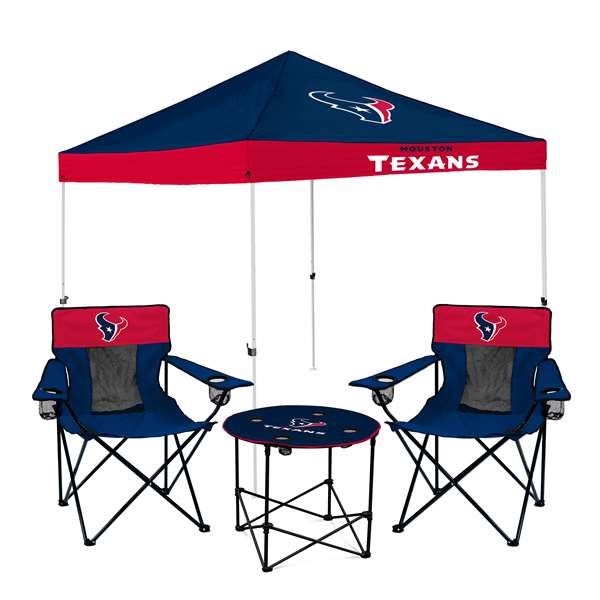 Houston Texans Canopy Tailgate Bundle - Set Includes 9X9 Canopy, 2 Chairs and 1 Side Table