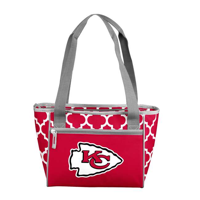 Kansas City Chiefs Quatrefoil 16 Can Cooler Tote