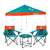 Miami Dolphins Canopy Tailgate Bundle - Set Includes 9X9 Canopy, 2 Chairs and 1 Side Table