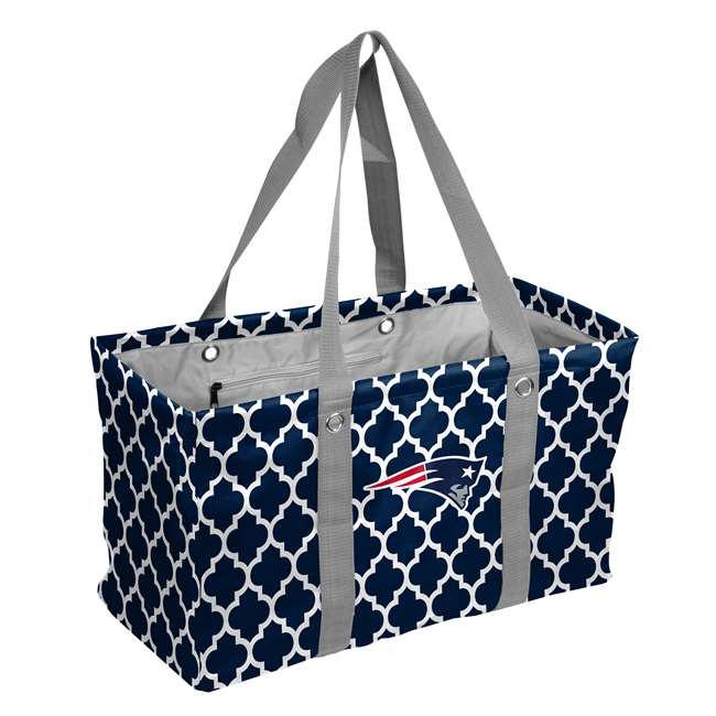 New England Patriots Quatrefoil Picnic Caddy