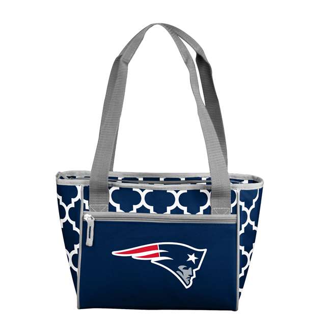 New England Patriots Quatrefoil 16 Can Cooler Tote