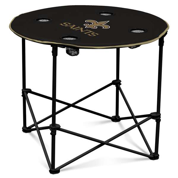 New Orleans Saints Round Folding Table with Carry Bag