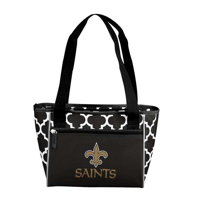 New Orleans Saints Quatrefoil 16 Can Cooler Tote