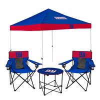 New York Giants Canopy Tailgate Bundle - Set Includes 9X9 Canopy, 2 Chairs and 1 Side Table