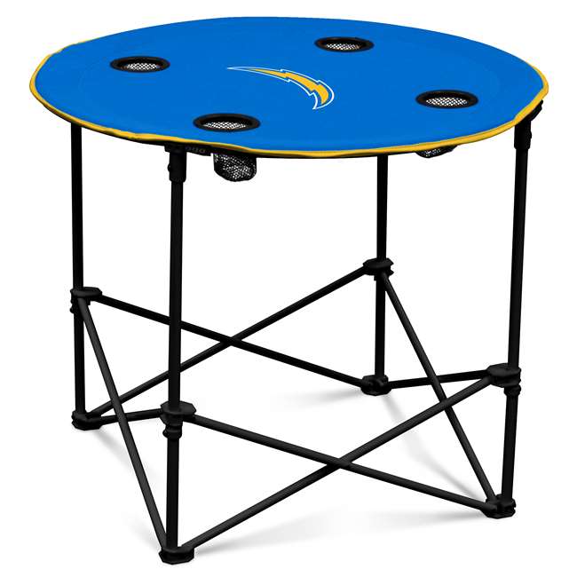 Los Angeles Chargers Round Folding Table with Carry Bag