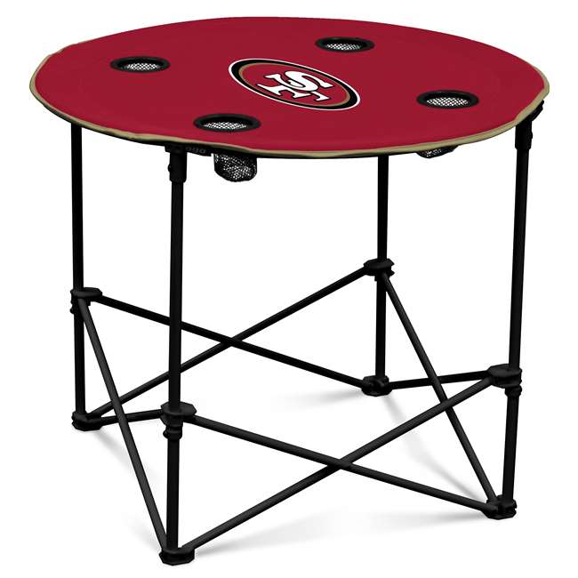 San Francisco 49ers Round Folding Table with Carry Bag