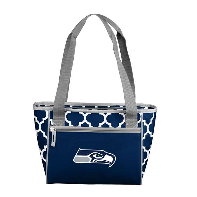 Seattle Seahawks Quatrefoil 16 Can Cooler Tote 83 - 16 Cooler Tote