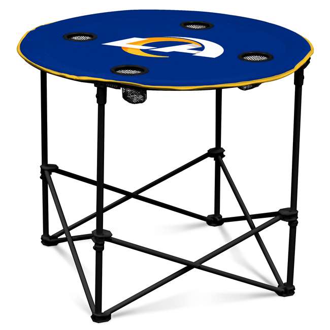 Los Angeles Rams Round Folding Table with Carry Bag