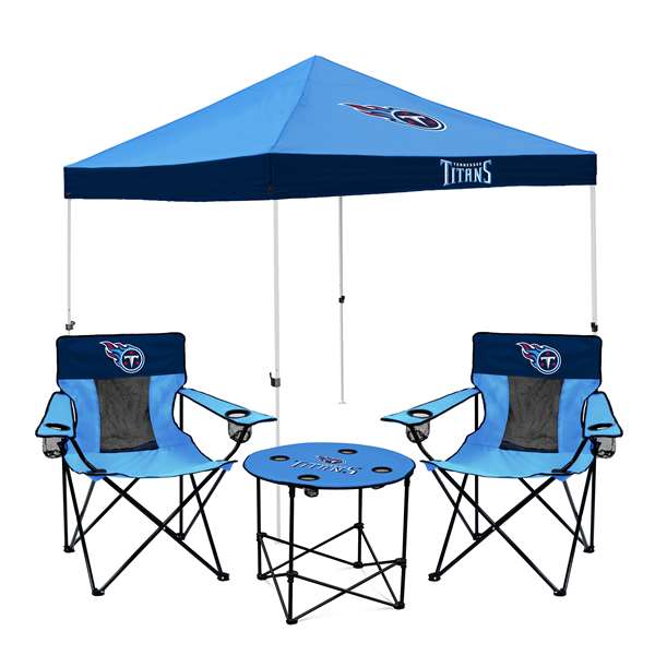 Tennessee Titans Canopy Tailgate Bundle - Set Includes 9X9 Canopy, 2 Chairs and 1 Side Table