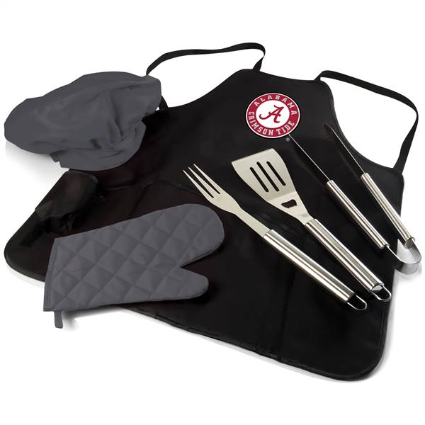 Alabama Crimson Tide BBQ Apron Grill Set  