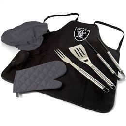 Las Vegas Raiders BBQ Apron Grill Set  