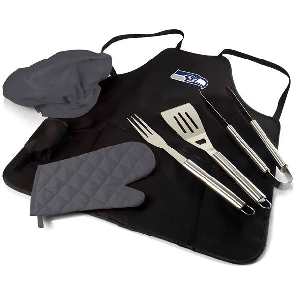 Seattle Seahawks BBQ Apron Grill Set  