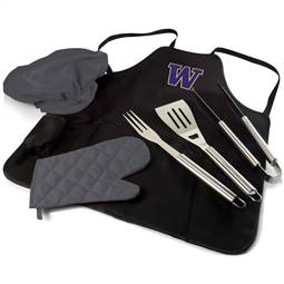 Washington Huskies BBQ Apron Grill Set  