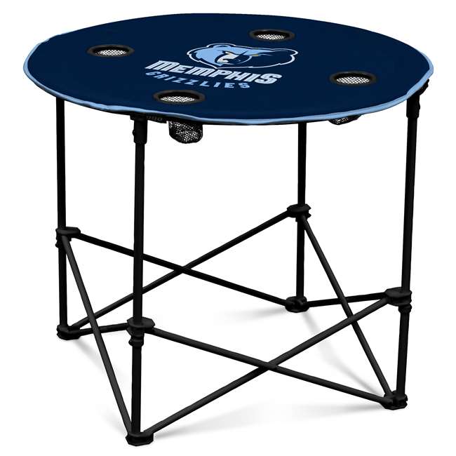 Memphis Grizzlies Round Folding Table with Carry Bag