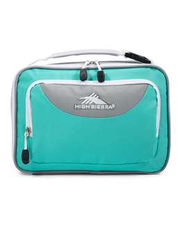High Sierra Back to School Backpack  Single Compartment Lunch Bag -  Aquamarine/Ash/White  