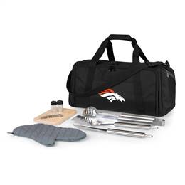 Denver Broncos BBQ Grill Kit and Cooler Bag