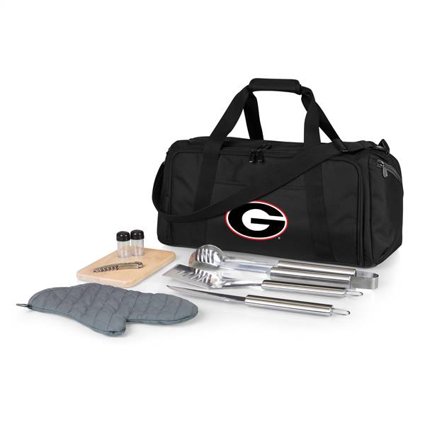 Georgia Bulldogs BBQ Grill Kit and Cooler Bag