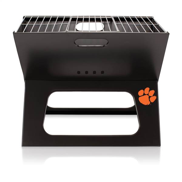 Clemson Tigers Portable Folding Charcoal BBQ Grill