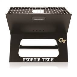 Georgia Tech Yellow Jackets Portable Folding Charcoal BBQ Grill