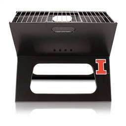 Illinois Fighting Illini Portable Folding Charcoal BBQ Grill