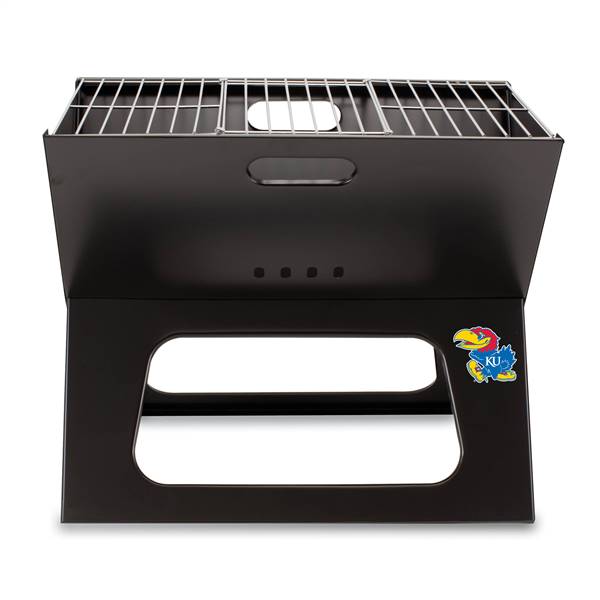 Kansas Jayhawks Portable Folding Charcoal BBQ Grill