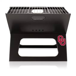 Oklahoma Sooners Portable Folding Charcoal BBQ Grill