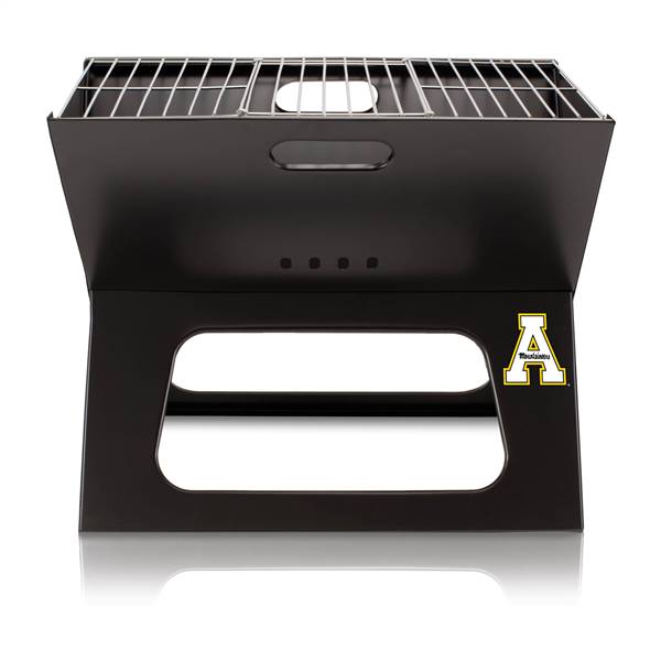 App State Mountaineers Portable Folding Charcoal BBQ Grill  