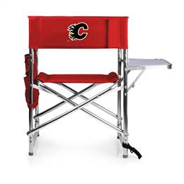 Calgary Flames Folding Sports Chair with Table  