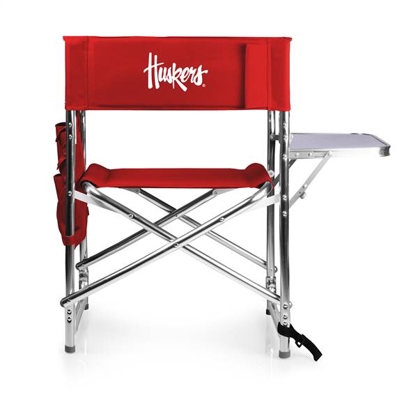 Nebraska Cornhuskers Folding Sports Chair with Table  