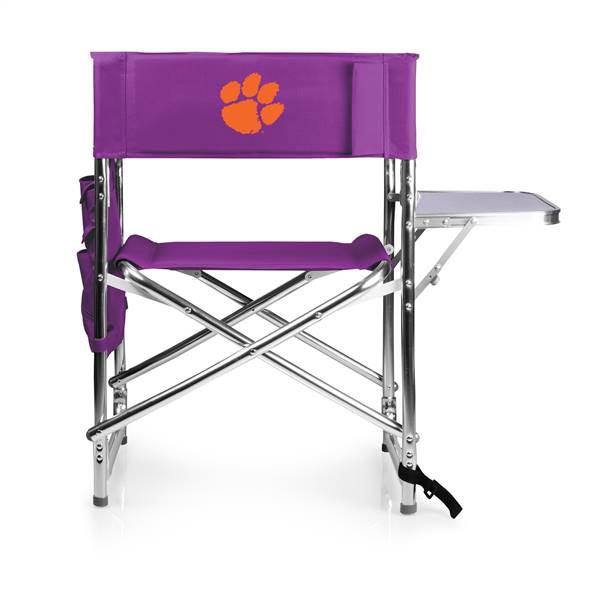 Clemson Tigers Folding Sports Chair with Table