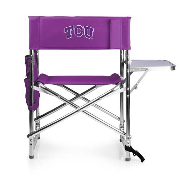 TCU Horned Frogs Folding Sports Chair with Table