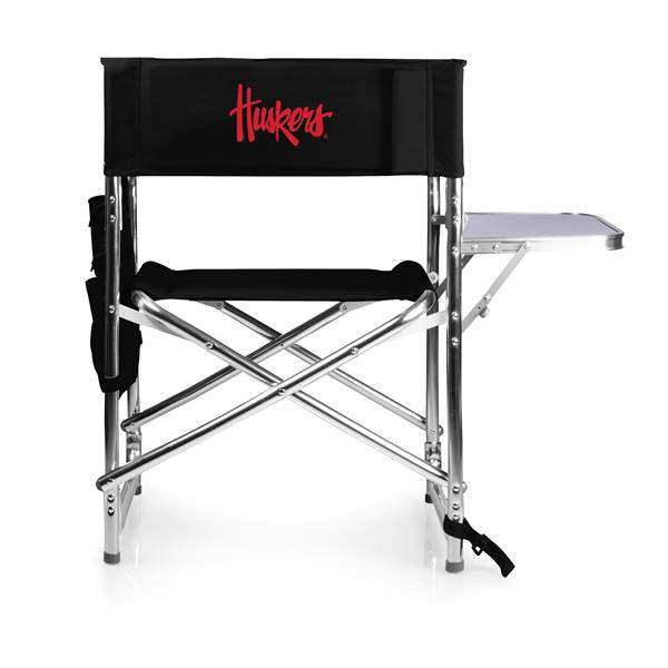 Nebraska Cornhuskers Folding Sports Chair with Table