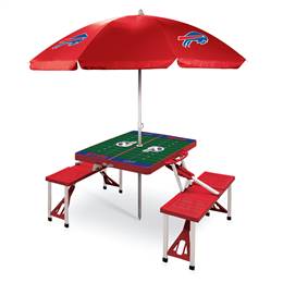 Buffalo Bills Portable Folding Picnic Table with Umbrella  