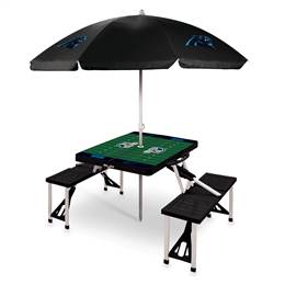Carolina Panthers Portable Folding Picnic Table with Umbrella